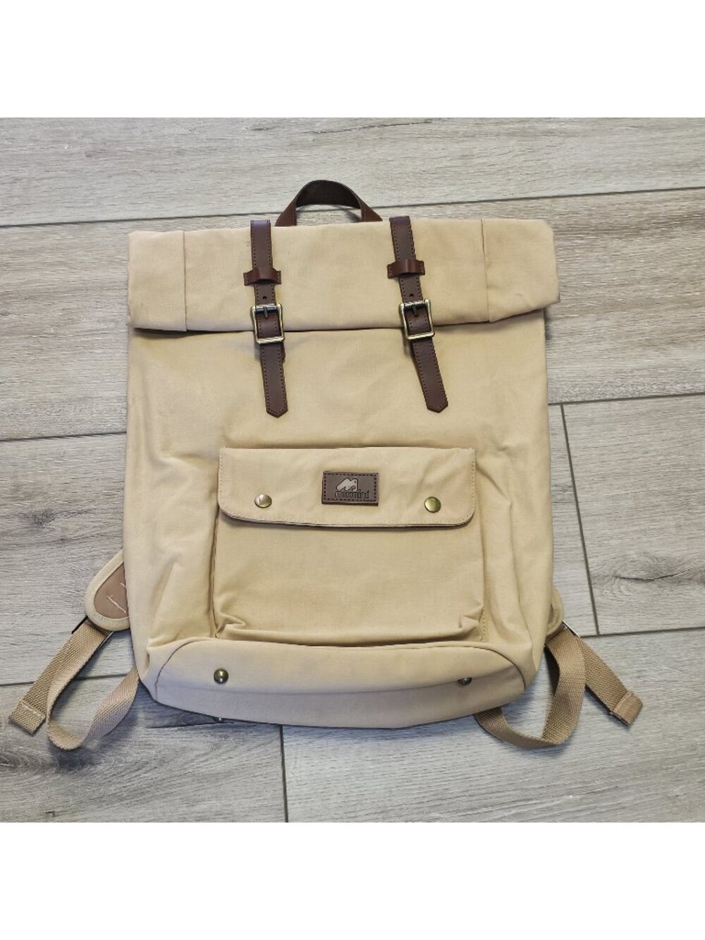 Retro Maxmind Canvas Roll-Top Laptop Backpack – Unisex Gorpcore